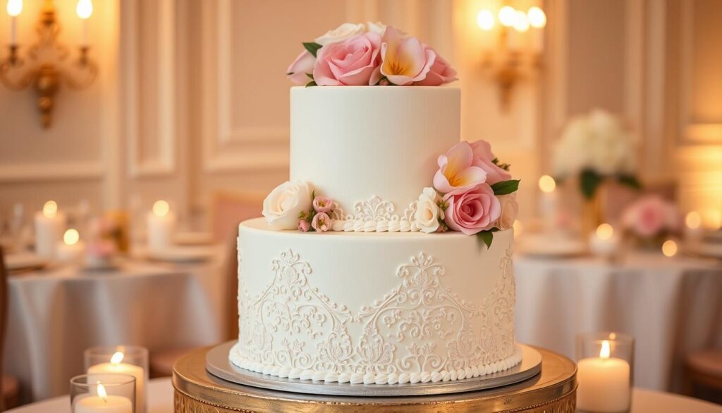 2 tier wedding cake