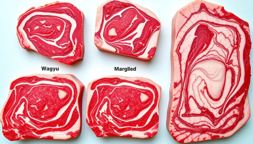 Wagyu Beef Marbling Comparison