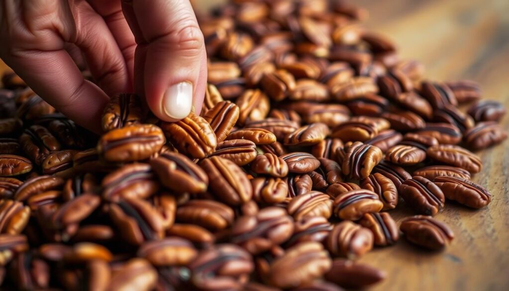 Selecting Pecans for Pecan Pie Bark