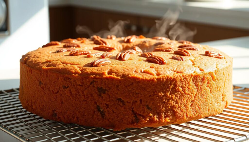 Southern Pecan Pound Cake Baking