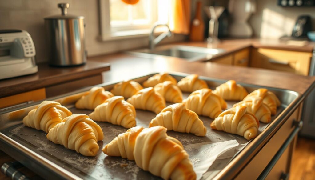 Homemade Crescent Rolls Baking